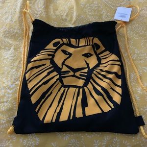 Lion King Broadway drawstring backpack, NWT